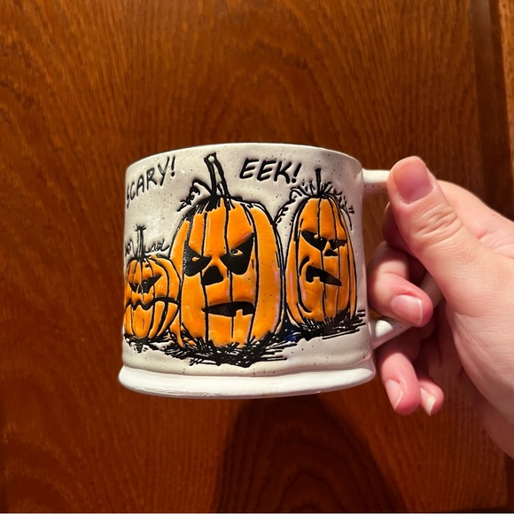 Halloween Boo Scary Eek Pumpkin Coffee Mug - Picture 4 of 6
